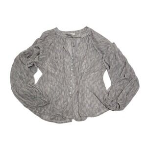 By Together + Collection Womens Medium Blouse‎ Boho Oversized Wheat Fairy Flowy